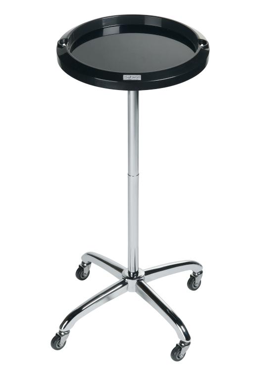Kadeřnický odkládací stolek Sibel Escort - černý, kulatý (017082002) + dárek zdarma
