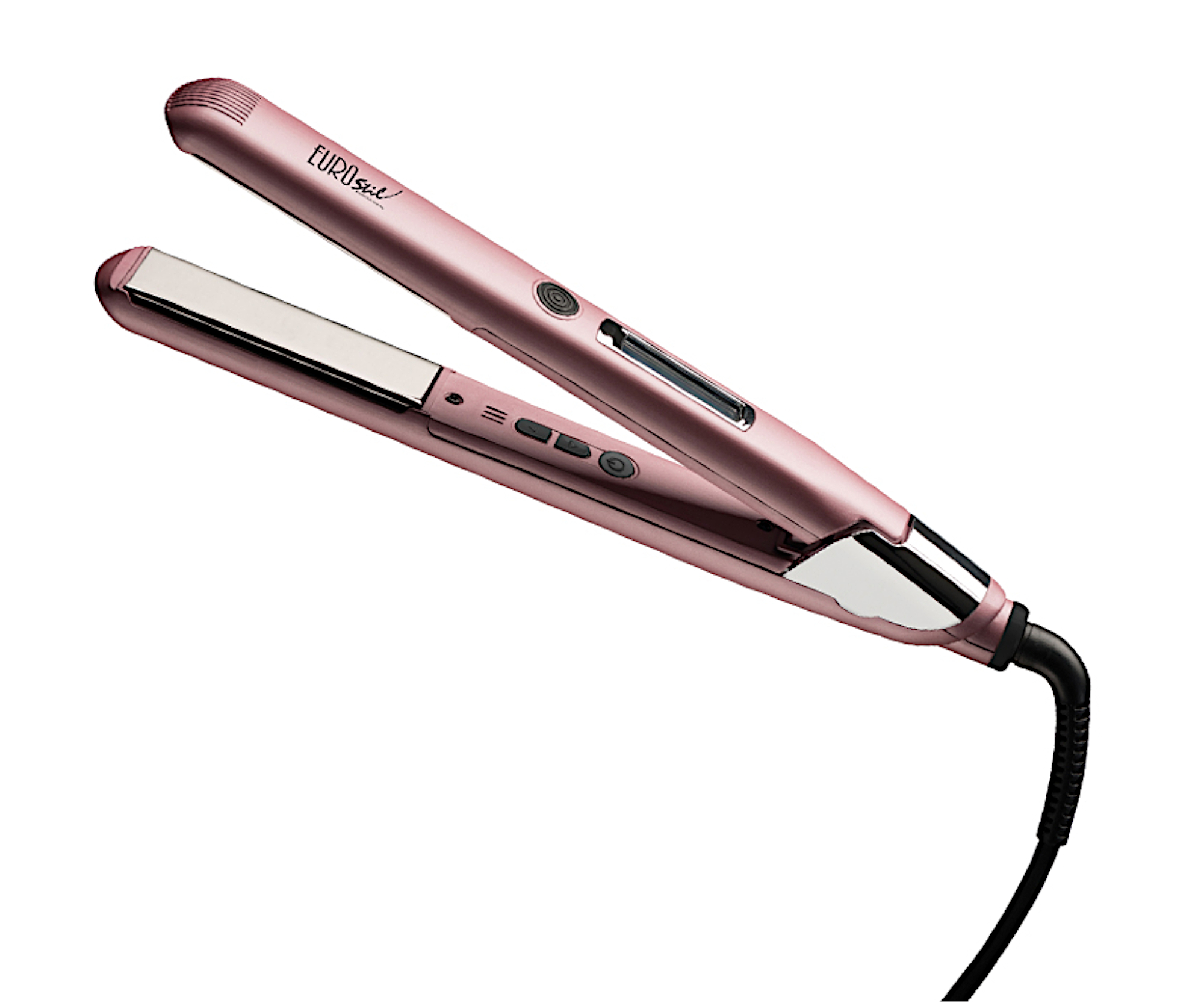 Profesionální žehlička na vlasy Eurostil Profesional Titanium Straightener - růžová (06174/70) + dárek zdarma