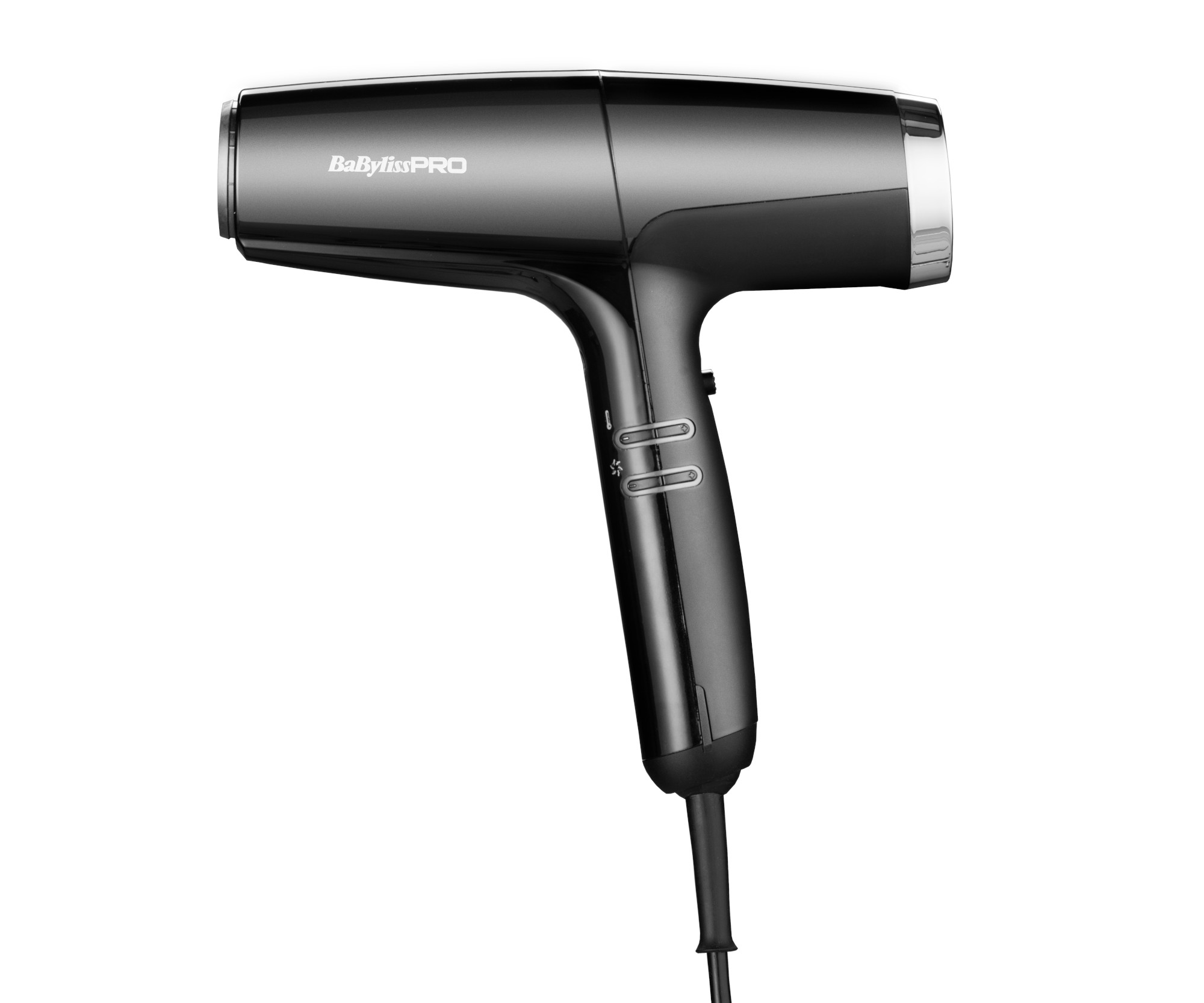 Profesionální fén na vlasy BaByliss PRO Falco BAB8550BE Silver - 2000 W, černo-stříbrný + dárek zdarma