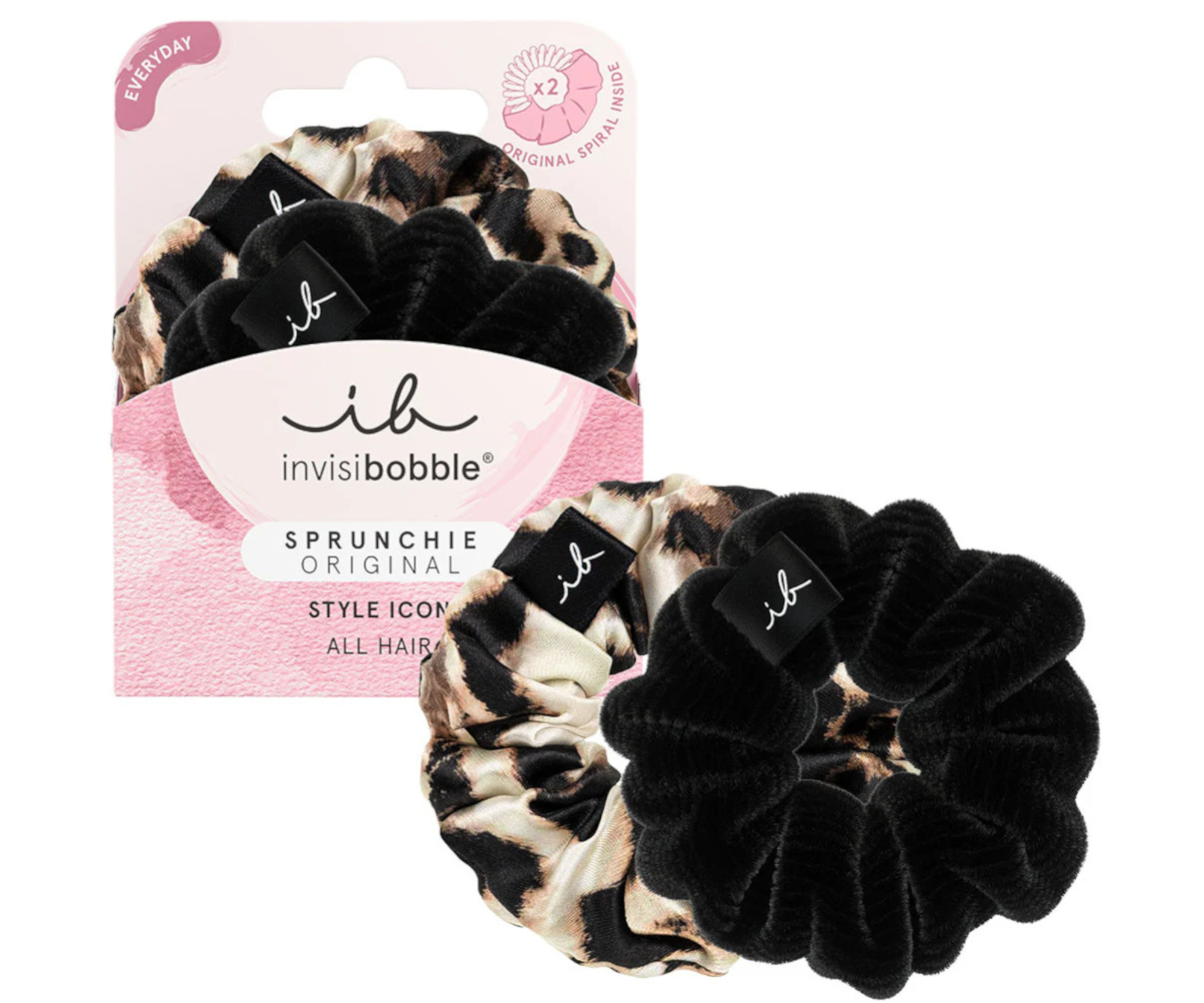 Ozdobné spirálové gumičky Invisibobble Sprunchie Original Style Icon - 2 ks + dárek zdarma