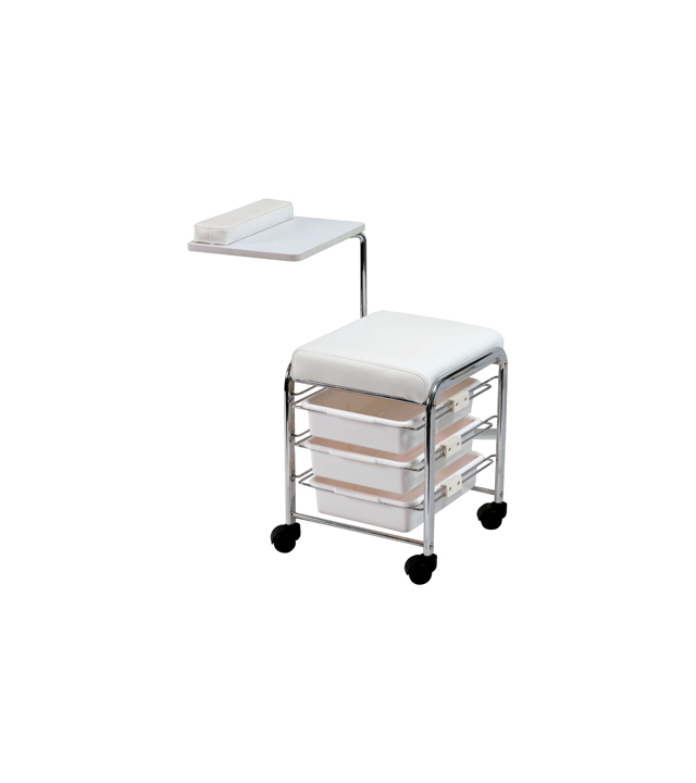 Multifunkční manikúrní stolek / vozík Sibel - bílý (7300732) + DÁREK ZDARMA