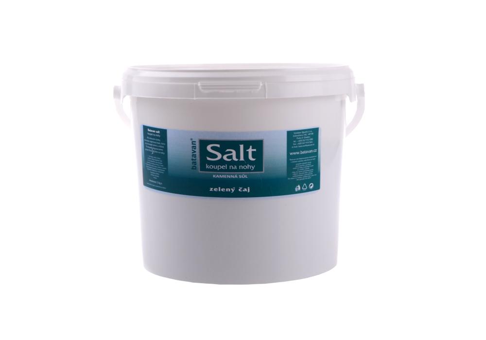 Kamenná sůl na nohy Batavan - zelený čaj - 5 kg + DÁREK ZDARMA