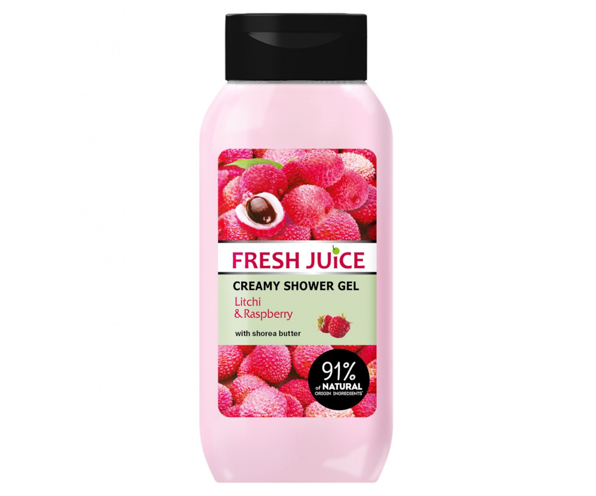 Krémový sprchový gel Fresh Juice Litchi and Raspberry Creamy Shower Gel - 400 ml