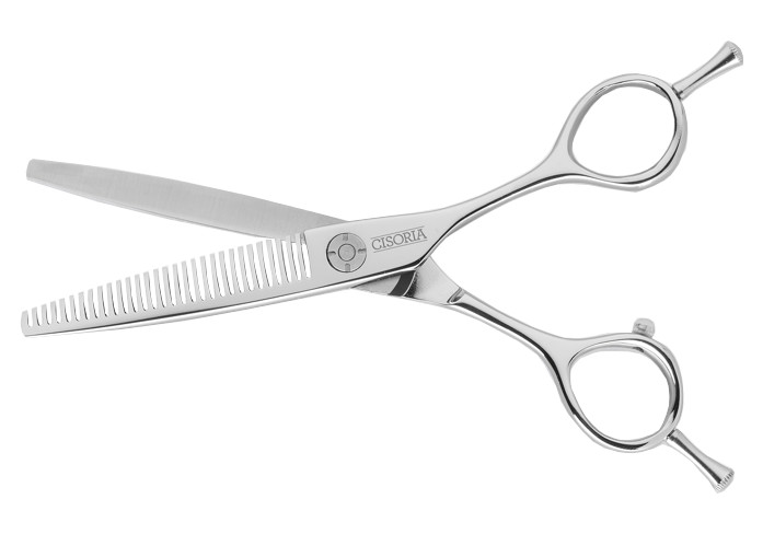Efilační nůžky Sibel Cisoria Luxury SB30 6" - stříbrné, 30 zubů (7097930) + DÁREK ZDARMA