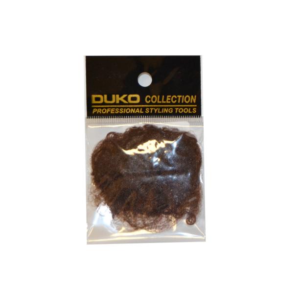 Síťka na vlasy s gumičkou Duko 4201 jemná - 3 ks, hnědá (4201-brown)