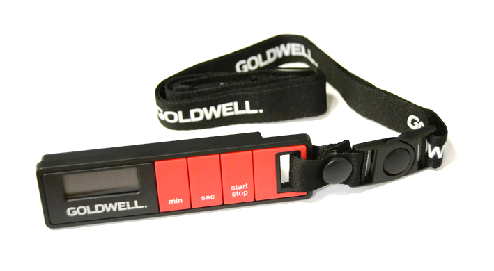 Digitální časovač / minutka Goldwell na krk - černo-červená (298998) + dárek zdarma