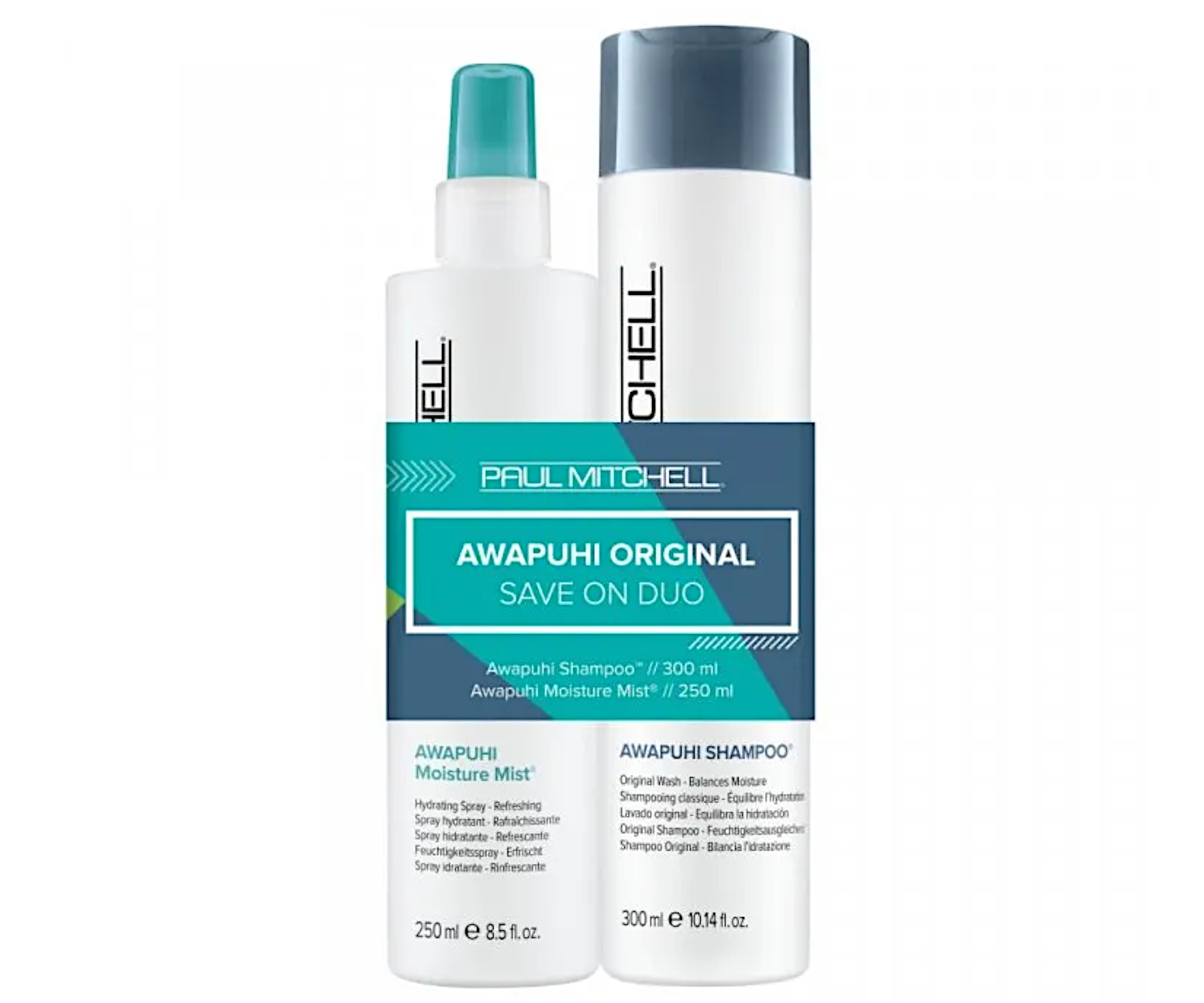 Sada pro hydrataci všech typů vlasů Paul Mitchell Awapuhi Save On Duo - šampon + sprej (703397) + dárek zdarma