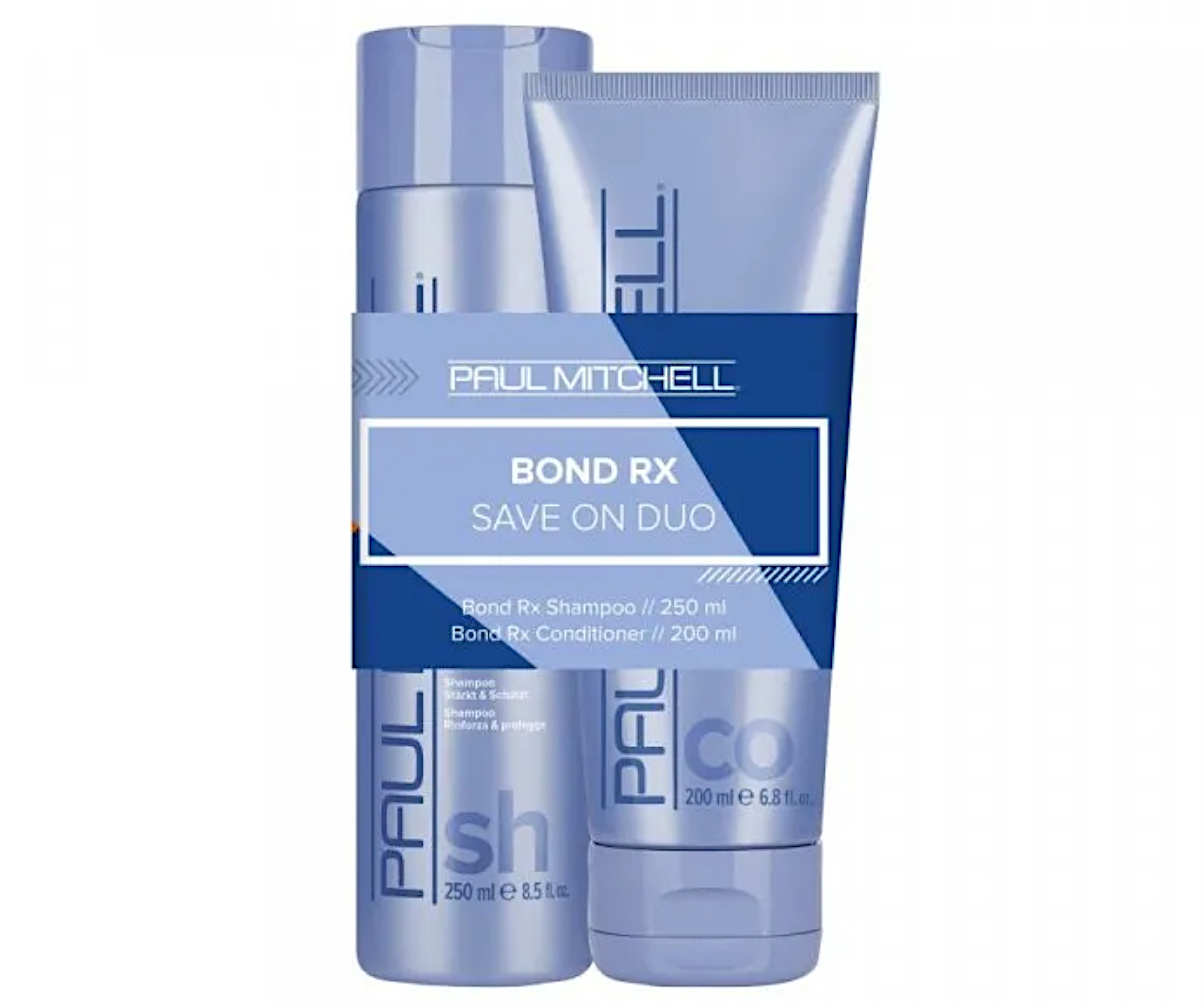 Sada pro chemicky ošetřené vlasy Paul Mitchell Bond RX Save On Duo - šampon + kondicionér (703986) + dárek zdarma