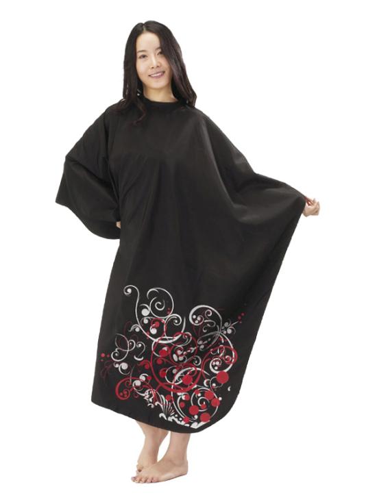 Kadeřnická pláštěnka Mila Fantasy - černá (0068345) + dárek zdarma