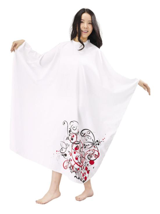 Kadeřnická pláštěnka Mila Fantasy - bílá (0068343) + dárek zdarma