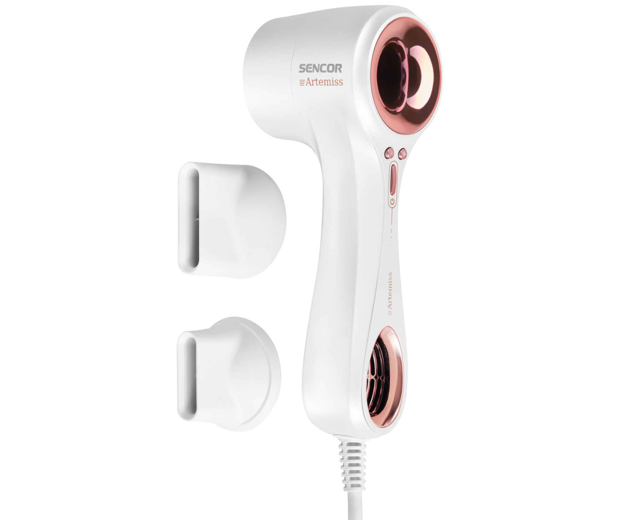 Cestovní fén na vlasy Sencor Artemiss High Speed Hair Dryer SHD 9000RS - 900 W, bílý + dárek zdarma