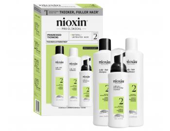 ada pro siln dnouc prodn vlasy Nioxin System 2 - sada - ampon 150 ml + kondicionr 150 ml + bezoplachov pe 40 ml