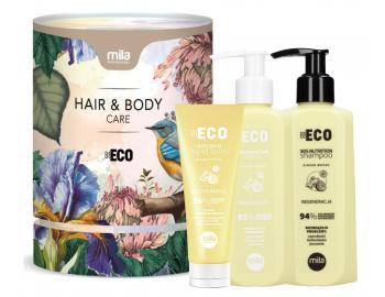 Drkov sada pro kompletn pi o tlo a vlasy Mila Professional Be Eco Hair & Body Care SOS