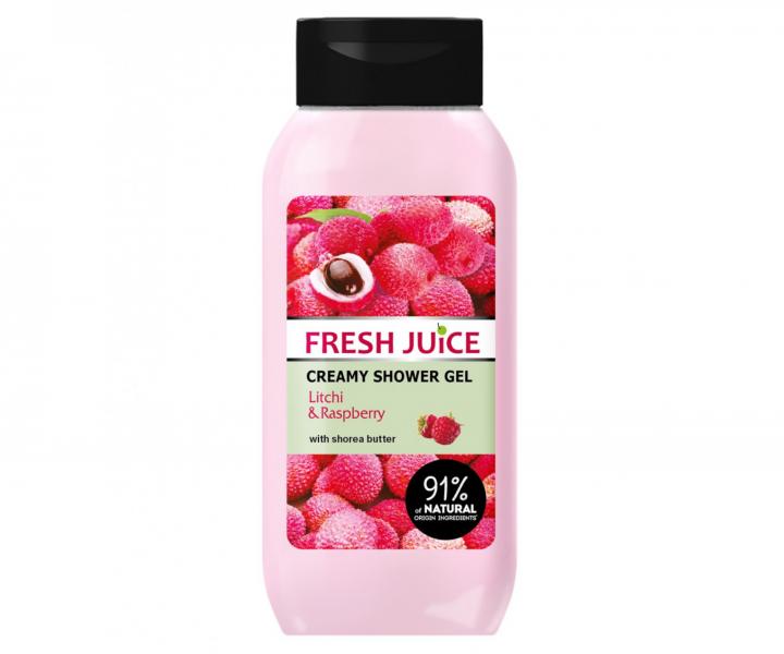 Krmov sprchov gel Fresh Juice Litchi and Raspberry Creamy Shower Gel - 400 ml