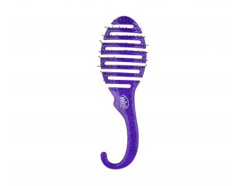 Kart na rozesvn vlas Wet Brush Shower Detangler Purple Glitter - tpytiv fialov