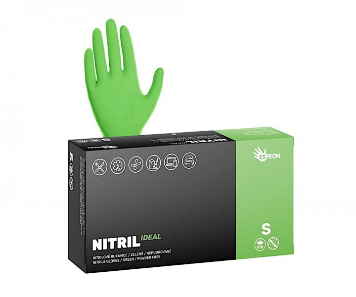 Nitrilov rukavice Espeon Nitril Ideal - 100 ks, zelen, velikost S
