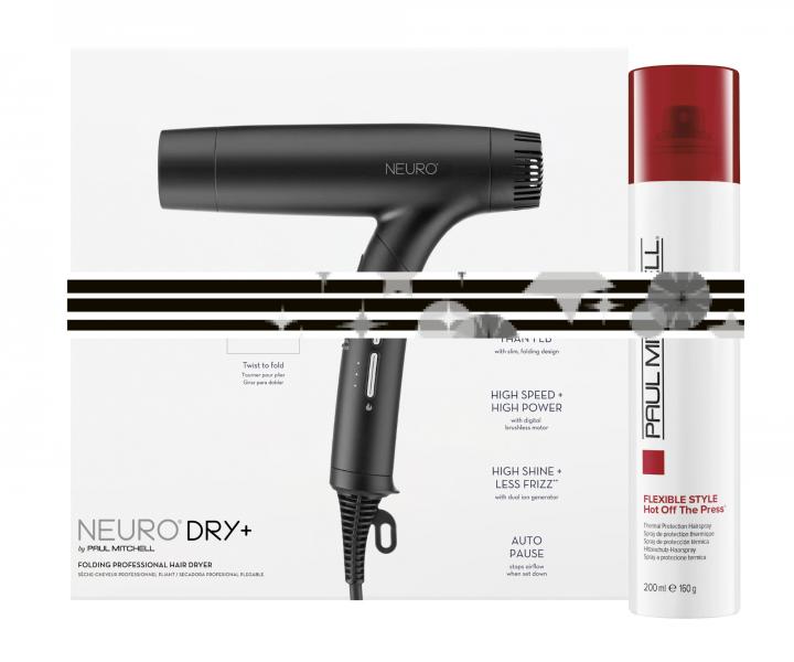 Drkov sada Paul Mitchell Neuro Style+ Protect Duo - fn + sprej s tepelnou ochranou