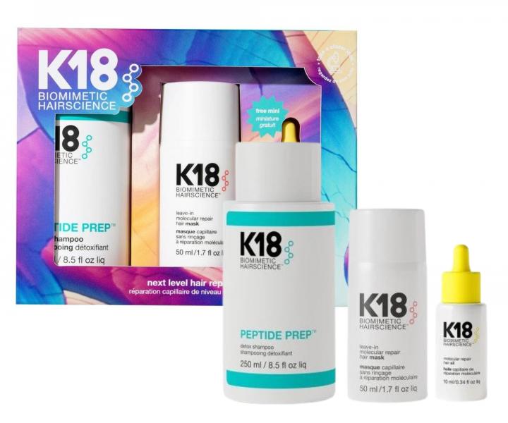 Drkov sada pro obnovu pokozench vlas K18 Next Level Hair Repair Set