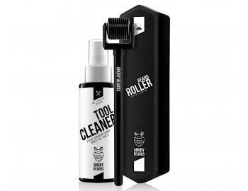 Masn vleek pro podporu rstu vous Angry Beard Beard Roller + istc sprej Tool Cleaner 50 ml - masn vleek + istc sprej