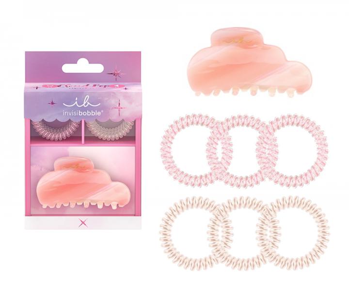 Sada skipce do vlas a spirlovch gumiek Invisibobble Cloud Pop