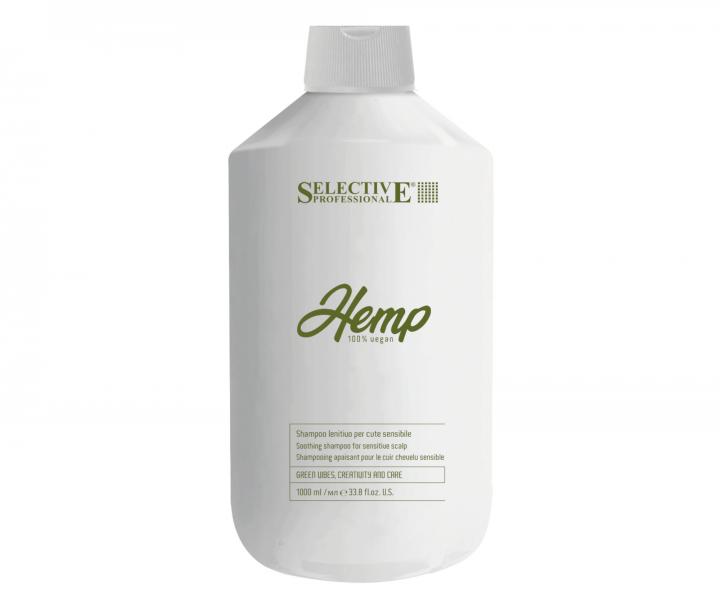 Zklidujc ampon pro citlivou pokoku hlavy Selective Professional Hemp Shampoo Lenitive - 1000 ml