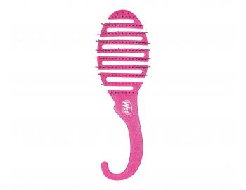 Kart na rozesvn vlas Wet Brush Shower Detangler Pink Glitter - tpytiv rov