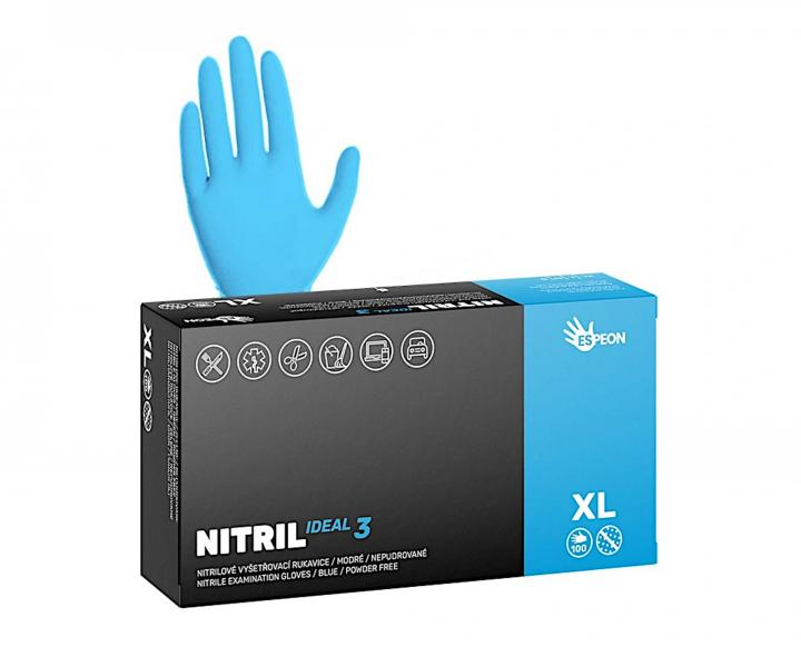 Silnj nitrilov rukavice Espeon Nitril Ideal 3 - 100 ks, modr, velikost XL