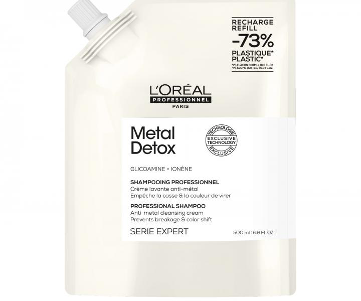 ampon pro barven a pokozen vlasy Loral Professionnel Serie Expert Metal Detox - 500 ml, nhradn npl