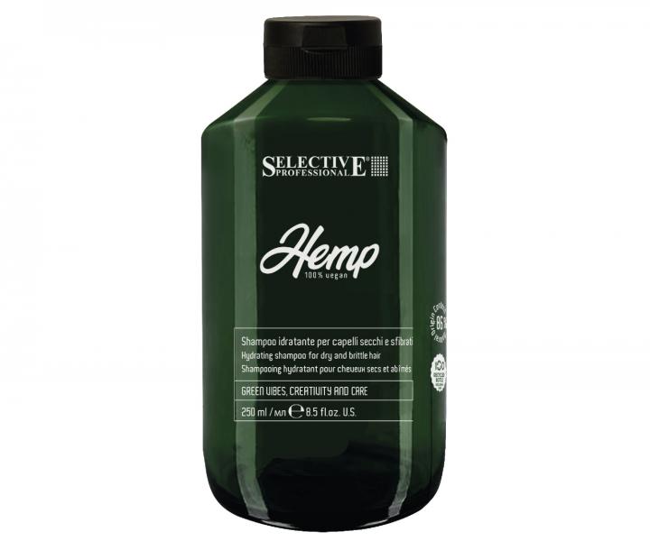 Hydratan ampon pro such a lmav vlasy Selective Professional Hemp Shampoo - 250 ml