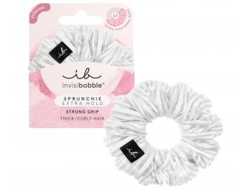 Ozdobn spirlov gumika do vlas Invisibobble Sprunchie Extra Hold Pure White - bl