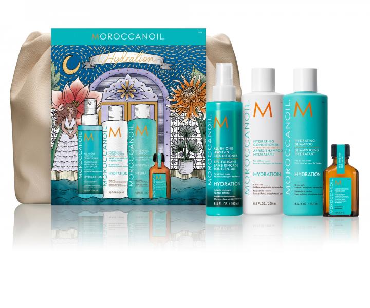 Drkov sada pro hydrataci suchch vlas Moroccanoil Hydration + tatika zdarma