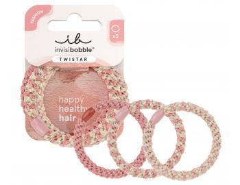 Sada ozdobnch gumiek do vlas Invisibobble Twistar Blush Braids - 3 ks