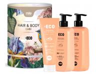 Drkov sada pro kompletn pi o tlo a vlasy Mila Professional Be Eco Hair & Body Care Vivid