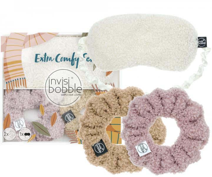 Sada ozdobnch gumiek do vlas a masky na oi Invisibobble Sprunchie Extra Comfy Set