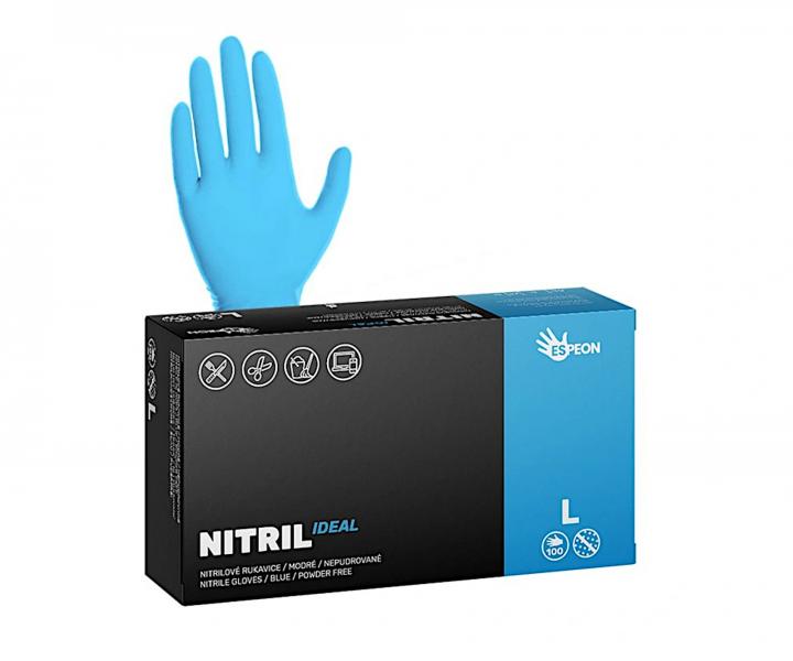 Nitrilov rukavice Espeon Nitril Ideal - 100 ks, modr, velikost L