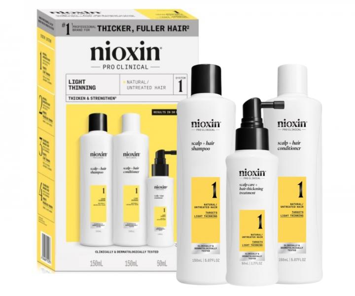 Sada pro mrn dnouc prodn vlasy Nioxin System 1 Trial Kit No. 1