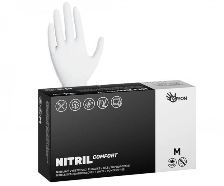 Nitrilov rukavice Espeon Nitril Comfort - 100 ks, bl, velikost M