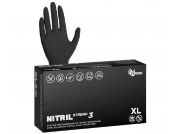Siln nitrilov rukavice se zdrsnnm povrchem Espeon Nitril Strong 3 - 100 ks, ern, velikost XL