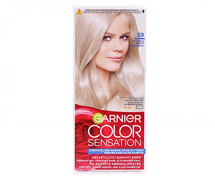 Zesvtlujc permanentn barva Garnier Color Sensation - S9 stbrn blond