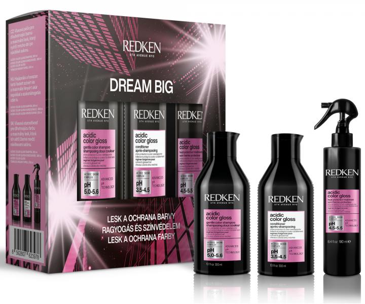 Rozjasujc drkov sada pro barven vlasy Redken Acidic Color Gloss Dream Big