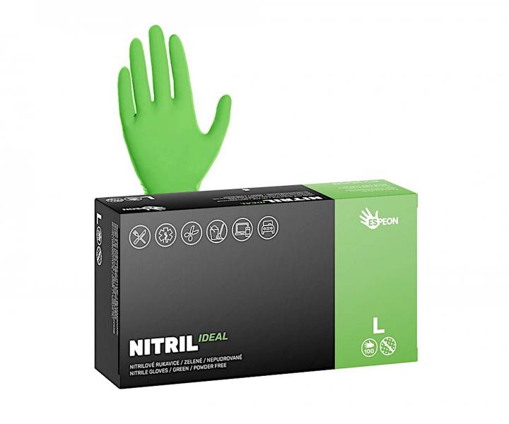 Nitrilov rukavice Espeon Nitril Ideal - 100 ks, zelen, velikost L