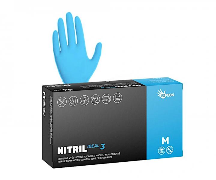 Silnj nitrilov rukavice Espeon Nitril Ideal 3 - 100 ks, modr, velikost M