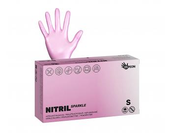 Nitrilov rukavice pro kadenky Espeon Nitril Sparkle 100 ks - perleov rov - S