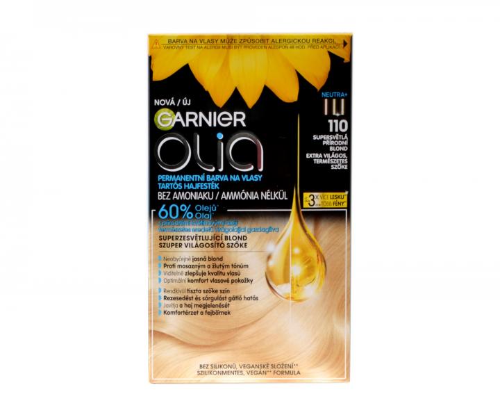 Permanentn olejov barva Garnier Olia - 110 supersvtl prodn blond