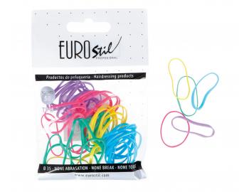 Gumiky do vlas Eurostil Profesional TPU Hair Elastics For Hairstyles - barevn, 50 ks - barevn