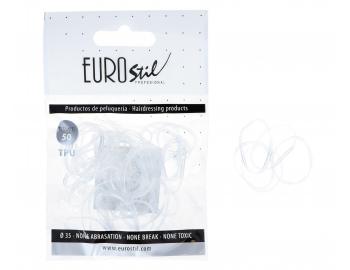 Gumiky do vlas Eurostil Profesional TPU Hair Elastics For Hairstyles - 50 ks - prhledn