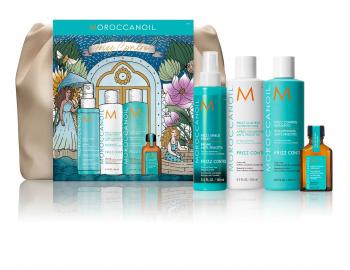 ada pro krepat a nepoddajn vlasy Moroccanoil Frizz Control - drkov sada - ampon + kondicionr + olejov pe + sprej pro uhlazen + tatika