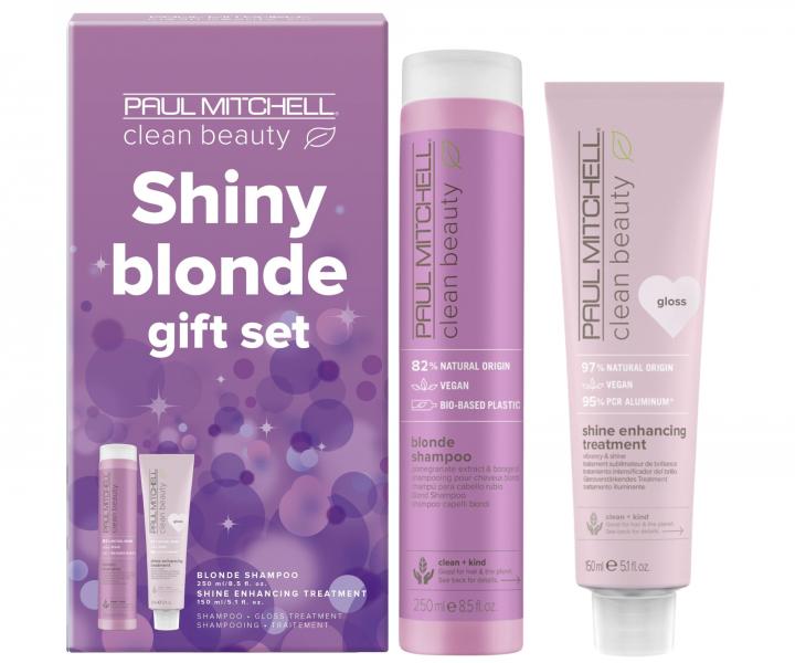 Drkov sada pro neutralizaci lutch tn Paul Mitchell Clean Beauty Shiny Blonde Gift Set