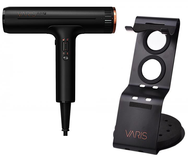 Profesionln fn na vlasy Varis AirQ Hair Dryer - 1800 W, ern + stojan Varis zdarma