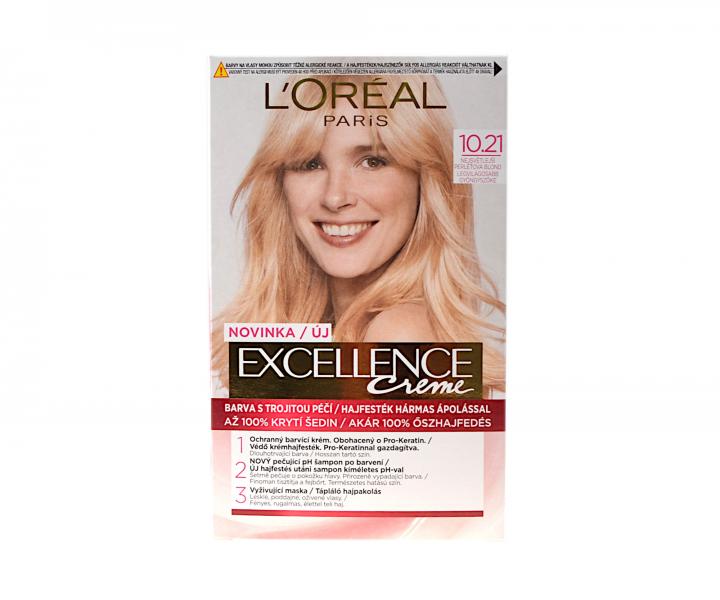 Permanentn barva Loral Excellence Creme - 10.21 nejsvtlej perleov blond